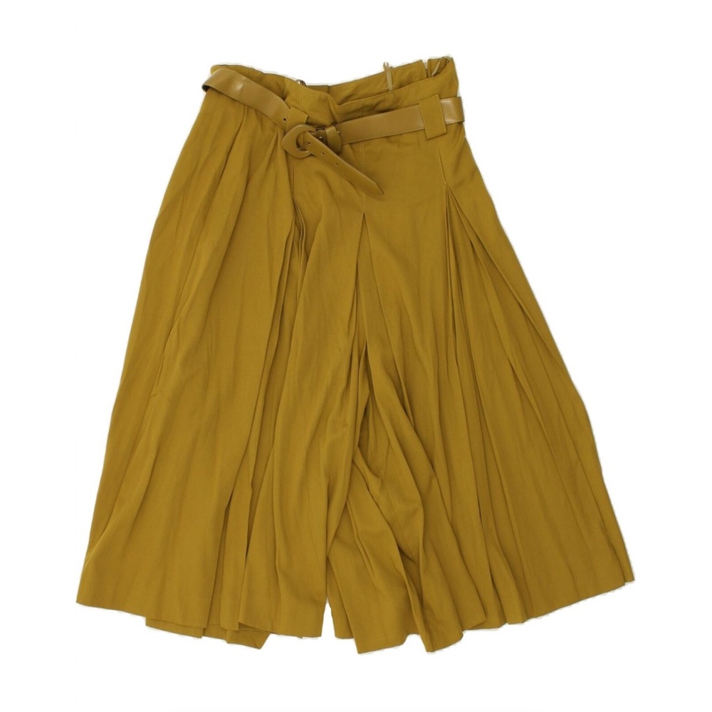VINTAGE Womens High Waist Wide Leg Casual Shorts UK 18 XL W32 Khaki